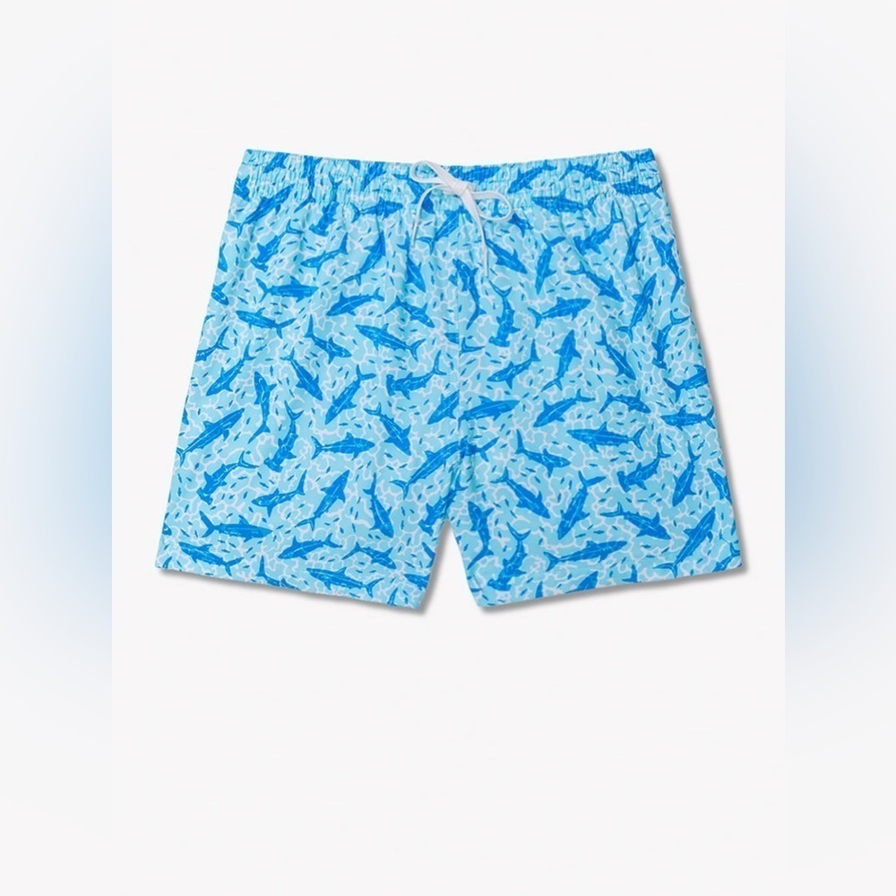 Chubbies Classic Swim Trunks The Shark Sides 5.5" Inseam Sz  XXL Light Blue NWOT